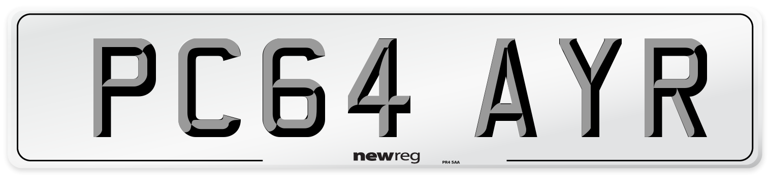 PC64 AYR Number Plate from New Reg